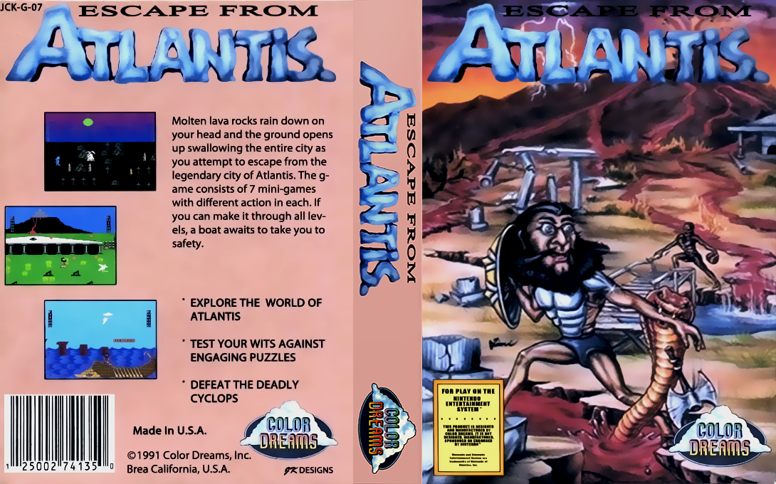 Escape from Atlantis, The — box-texture (US)