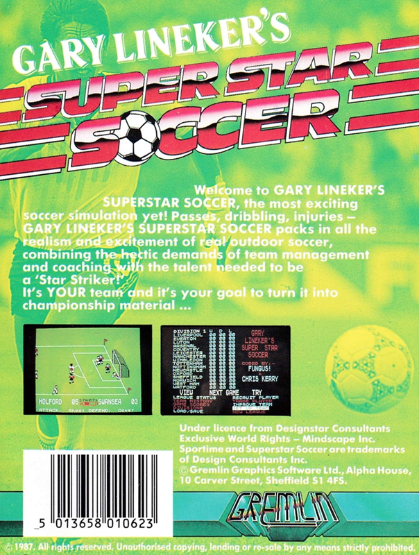 Gary Lineker's Super Star Football — box-2D-back (EU)