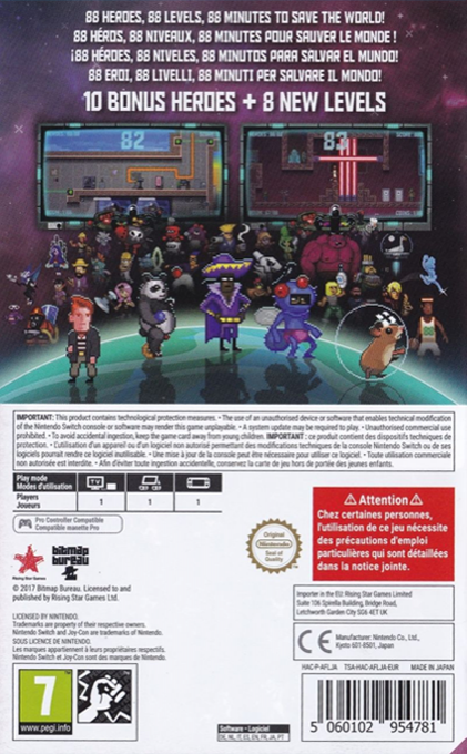 88 Heroes - 98 Heroes Edition — box-2D-back (EU)