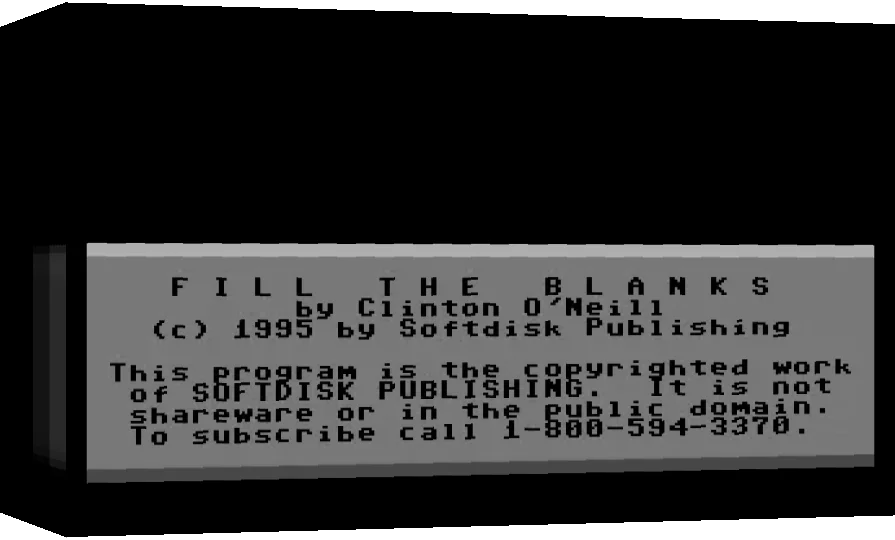 Fill The Blanks — box-3D (WOR)