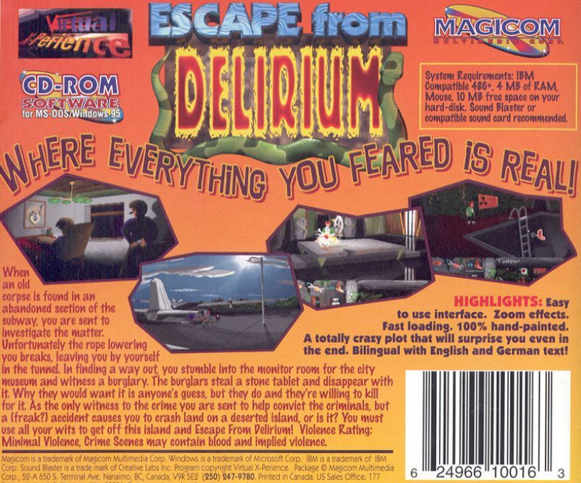 Escape From Delirium — box-2D-back (CUS)