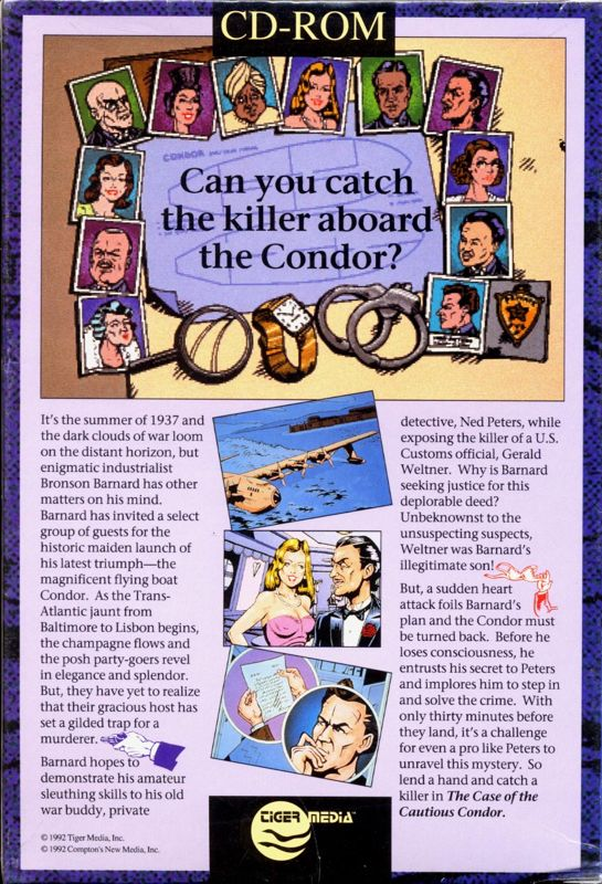 Case Of The Cautious Condor, The — box-2D-back (US)