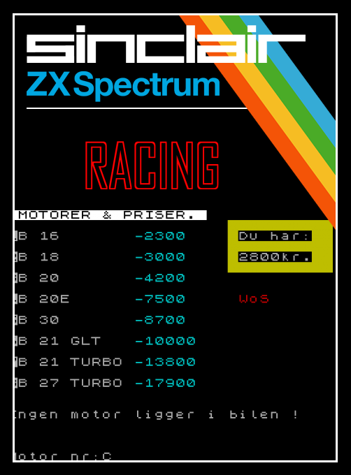 Racing box art