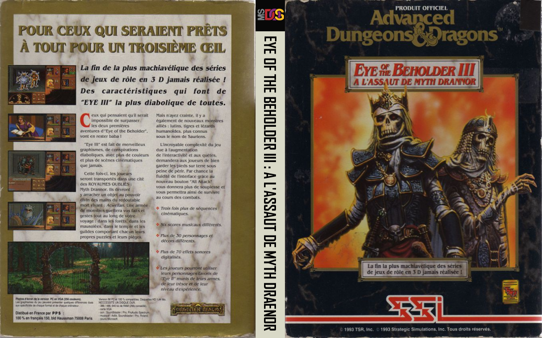 Eye Of The Beholder 3 - Assault On Myth Drannor — box-texture (FR)
