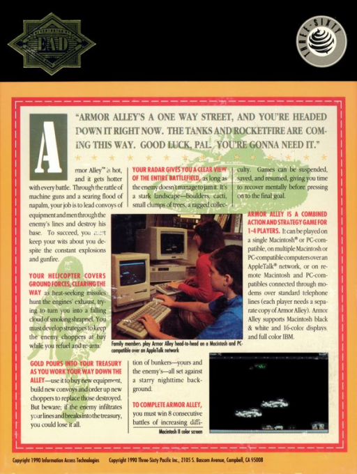 Armor Alley — box-2D-back (US)