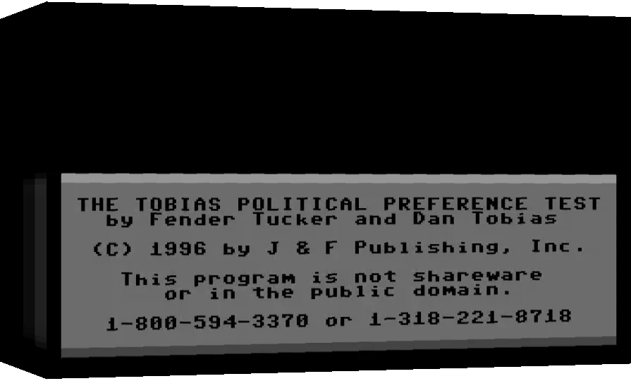 The Tobias Political Preference Test — box-3D (WOR)