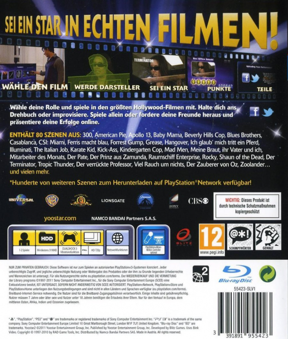 Yoostar 2 - In the Movies — box-2D-back (DE)