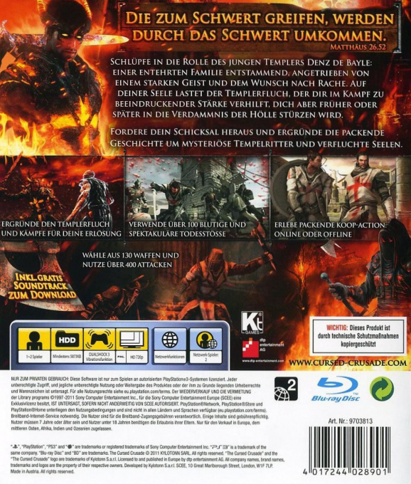 Cursed Crusade, The — box-2D-back (DE)