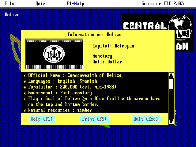 Geotutor III : Central America — ss (WOR)