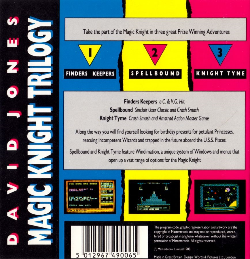Magic Knight Trilogy - Finders Keepers + Spellbound + Knight Tyme — box-2D-back (UK)