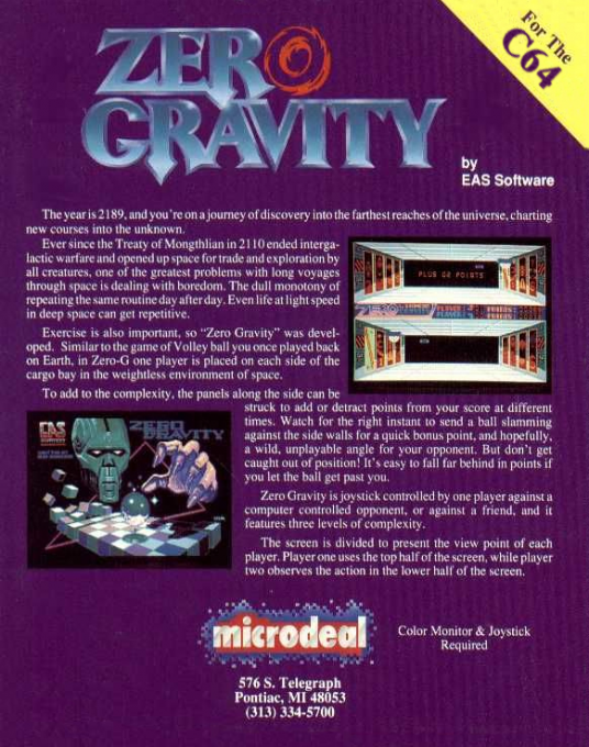 Zero Gravity — box-2D-back (US)