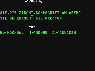 Poet - Ein Lyrik-generator — ss (DE)