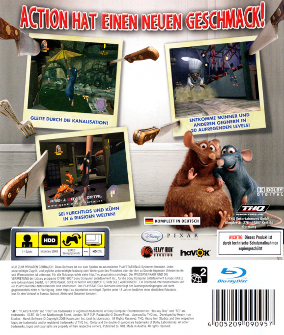 Disney-Pixar Ratatouille — box-2D-back (DE)