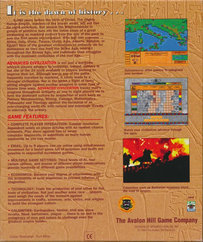 Advanced Civilization — box-2D-back (US)