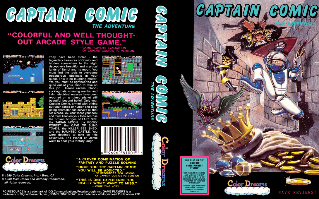Captain Comic - The Adventure — box-texture (US)
