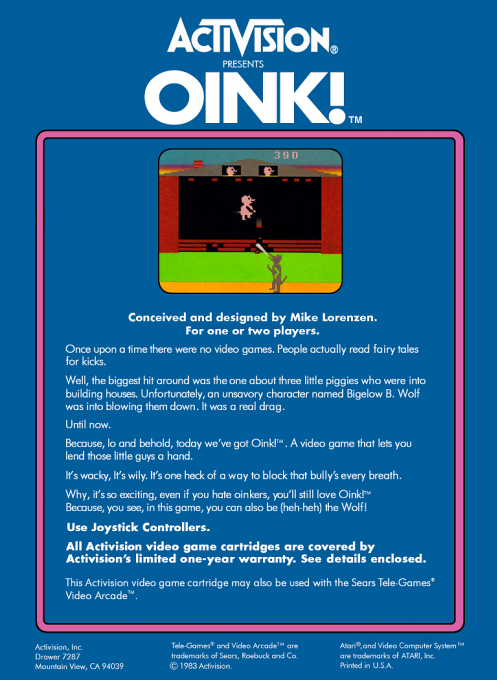 Oink! — box-2D-back (US)