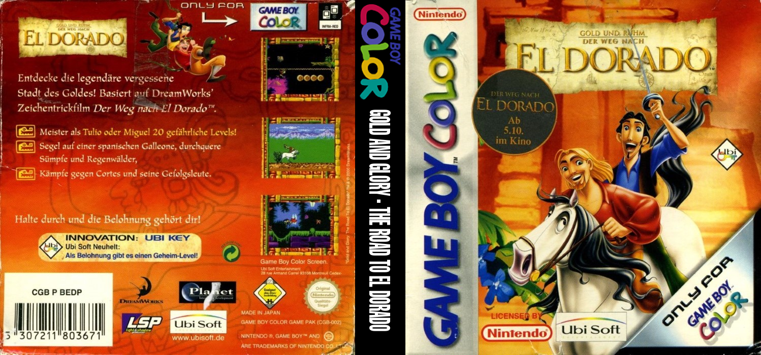 Gold and Glory - The Road to El Dorado — box-texture (DE)