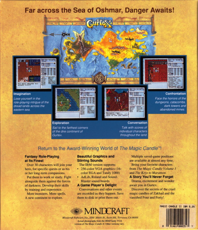 Magic Candle 2 - The Four And Forty, The — box-2D-back (US)