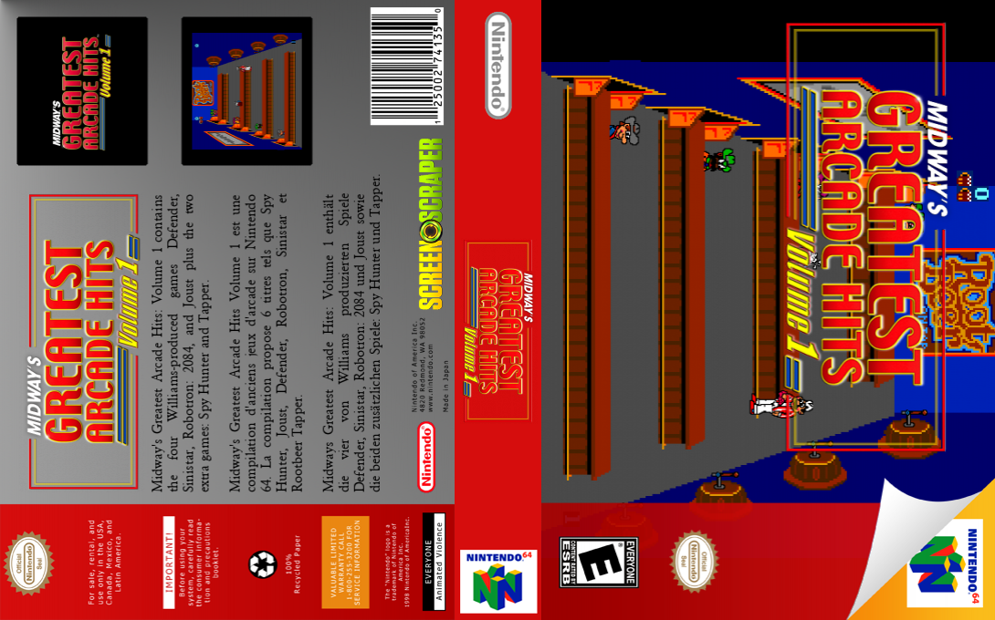 Midway's Greatest Arcade Hits - Volume 1 — box-texture (SS)
