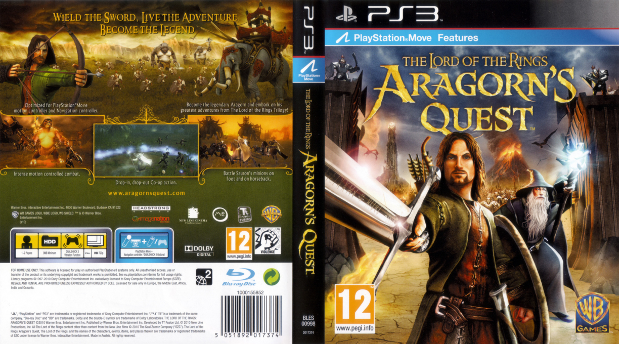 Lord of the Rings, The - Aragorn's Quest — box-texture (EU)