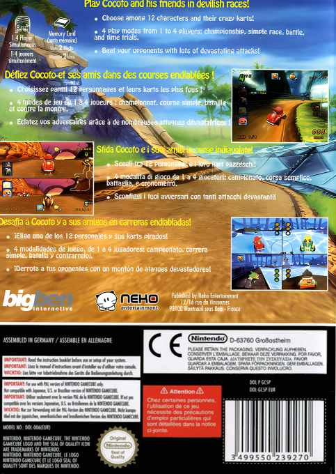 Cocoto Kart Racer — box-2D-back (EU)