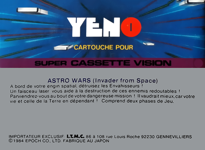 Astro Wars - Invaders from Space — box-2D-back (FR)
