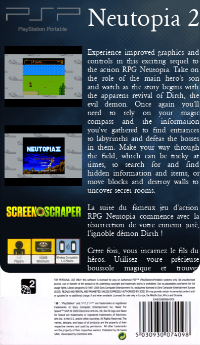 Neutopia II — box-2D-back (SS)