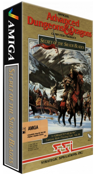 Advanced Dungeons & Dragons - Secret of the Silver Blades - A Forgotten Realms Fantasy Role-Playing Epic, Vol.III — box-3D (WOR)