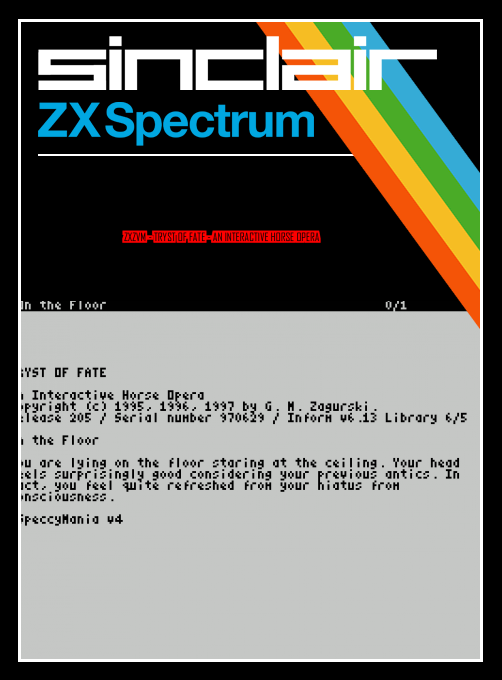 ZxZvm - Tryst of Fate - An Interactive Horse Opera box art