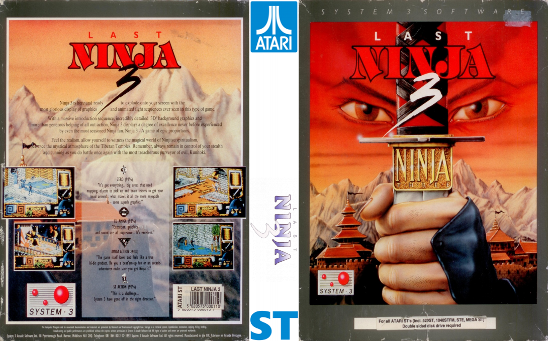Last Ninja 3 — box-texture (EU)