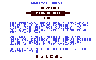 Warrior Words — sstitle (WOR)