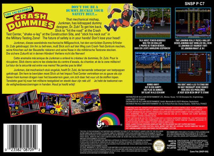 Incredible Crash Dummies, The — box-2D-back (EU)
