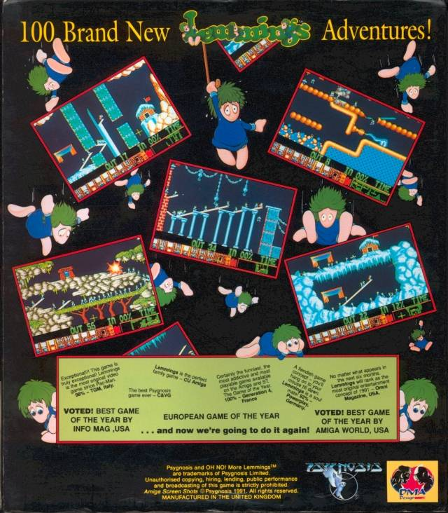Oh No! More Lemmings — box-2D-back (WOR)