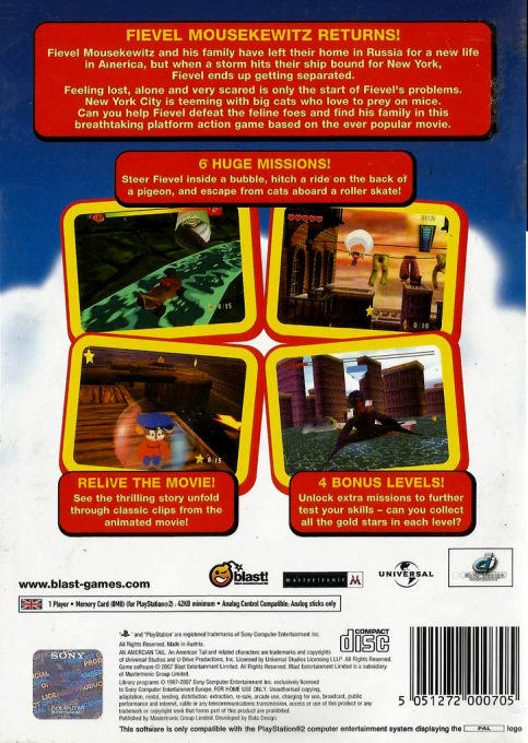 American Tail, An — box-2D-back (EU)