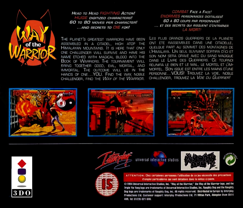Way of the Warrior — box-2D-back (EU)