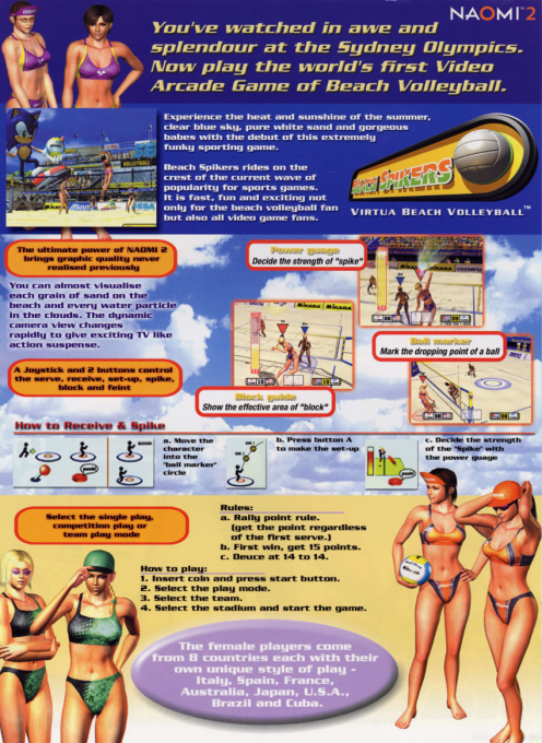 Beach Spikers: Virtua Beach Volleyball — box-2D-back (WOR)