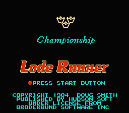 Championship Lode Runner — sstitle (JP)