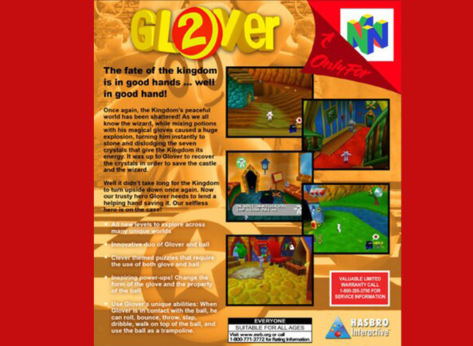 Glover 2 — box-2D-back (US)