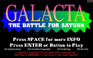 Galacta : The Battle For Saturn box art