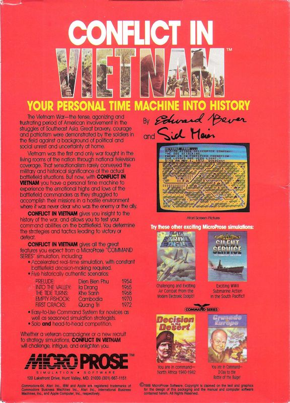 Conflict In Vietnam — box-2D-back (US)
