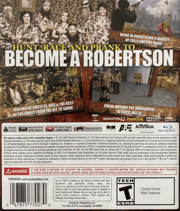Duck Dynasty — box-2D-back (US)