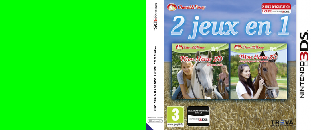 2in1 Horses 3D Vol.2 - Rivals in the Saddle and Jumping for the Team 3D — box-texture (FR)