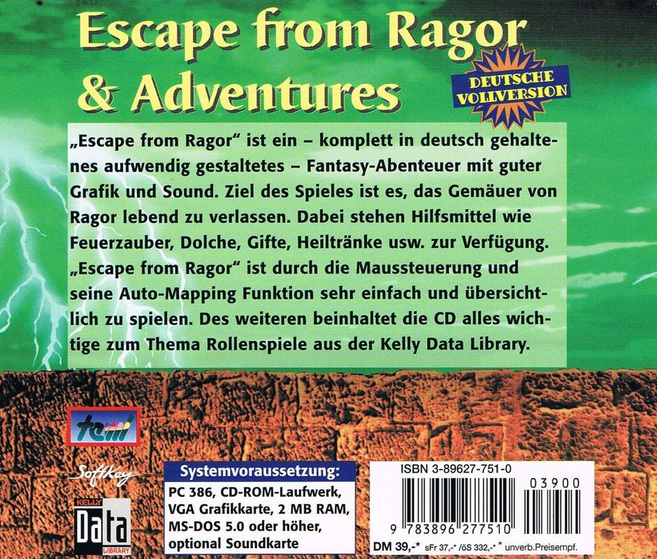 Escape from Ragor — box-2D-back (DE)