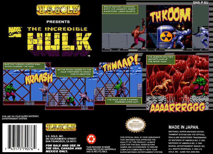 The Incredible Hulk — box-2D-back (US)