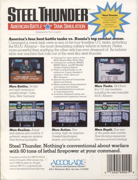 Steel Thunder — box-2D-back (US)