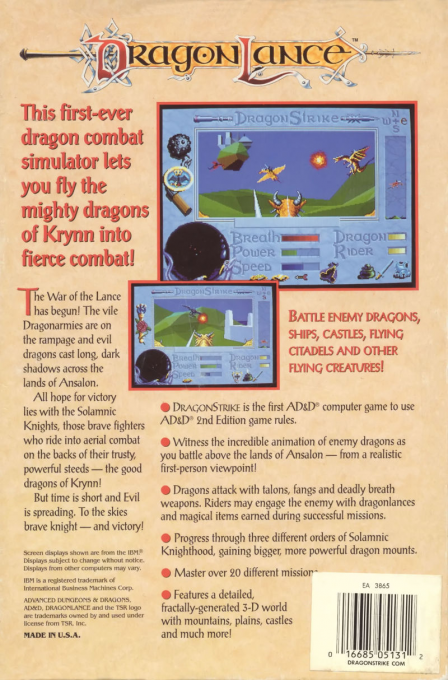 DragonStrike — box-2D-back (US)