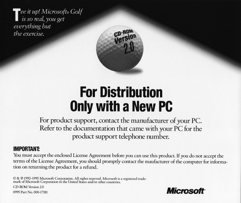 Microsoft Golf 2.0 — box-2D-back (CUS)
