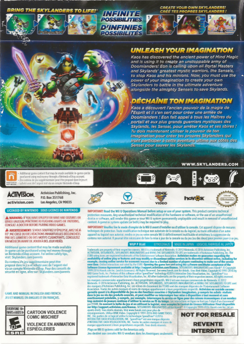 Skylanders - Imaginators — box-2D-back (US)