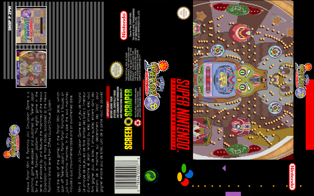 Heiwa Parlor! Mini 8 - Pachinko Jikki Simulation Game — box-texture (SS)