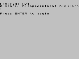 Advanced Disappointment Simulator — sstitle (WOR)